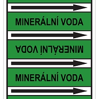 Značení potrubí, minerální voda